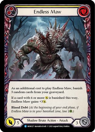 Image of Endless Maw (Yellow) [U-MON127-RF] (Monarch Unlimited)  Unlimited Rainbow Foil