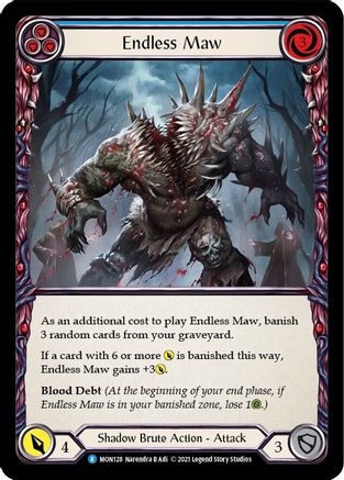 Image of Endless Maw (Blue) [MON128] (Monarch)  1st Edition Normal