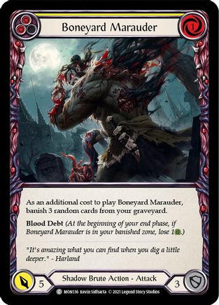 Image of Boneyard Marauder (Yellow) [U-MON136] (Monarch Unlimited)  Unlimited Normal