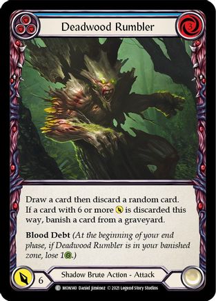 Image of Deadwood Rumbler (Blue) [MON140] (Monarch)  1st Edition Normal