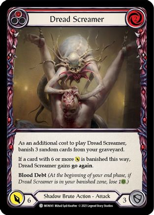 Image of Dread Screamer (Red) [MON141-RF] (Monarch)  1st Edition Rainbow Foil