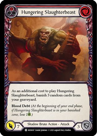 Image of Hungering Slaughterbeast (Red) [MON147] (Monarch)  1st Edition Normal