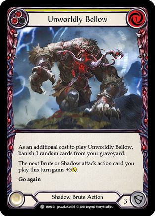 Image of Unworldly Bellow (Yellow) [U-MON151-RF] (Monarch Unlimited)  Unlimited Rainbow Foil
