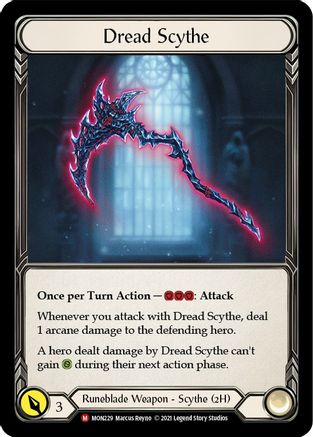 Image of Dread Scythe [MON229-CF] (Monarch)  1st Edition Cold Foil