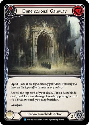 Image of Dimenxxional Gateway (Red) [U-MON162-RF] (Monarch Unlimited)  Unlimited Rainbow Foil