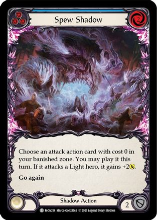 Image of Spew Shadow (Blue) [U-MON214-RF] (Monarch Unlimited)  Unlimited Rainbow Foil