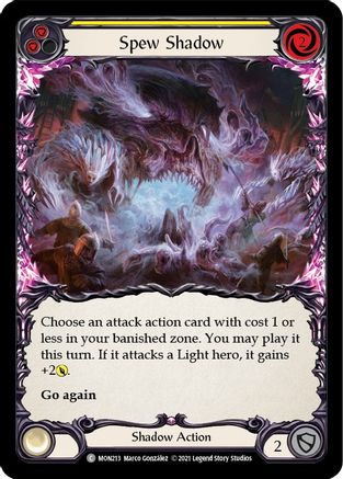 Image of Spew Shadow (Yellow) [MON213] (Monarch)  1st Edition Normal