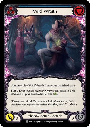 Image of Void Wraith (Blue) [MON211] (Monarch)  1st Edition Normal