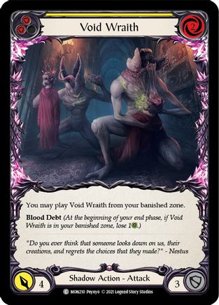 Image of Void Wraith (Yellow) [U-MON210-RF] (Monarch Unlimited)  Unlimited Rainbow Foil