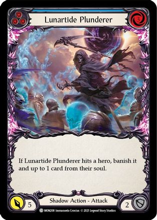 Image of Lunartide Plunderer (Blue) [U-MON208-RF] (Monarch Unlimited)  Unlimited Rainbow Foil