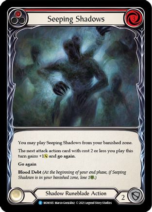 Image of Seeping Shadows (Red) [U-MON165-RF] (Monarch Unlimited)  Unlimited Rainbow Foil