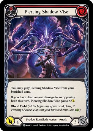 Image of Piercing Shadow Vise (Red) [U-MON171] (Monarch Unlimited)  Unlimited Normal