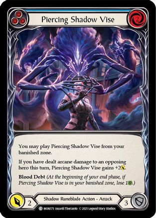 Image of Piercing Shadow Vise (Blue) [MON173] (Monarch)  1st Edition Normal