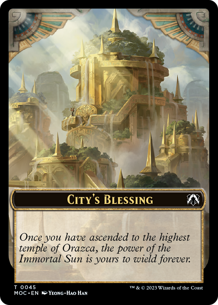 Image of Butterfly // City's Blessing Double-Sided Token [March of the Machine Commander Tokens]