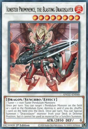Image of Ignister Prominence, the Blasting Dracoslayer (Rare) [ANGU-EN048] Rare