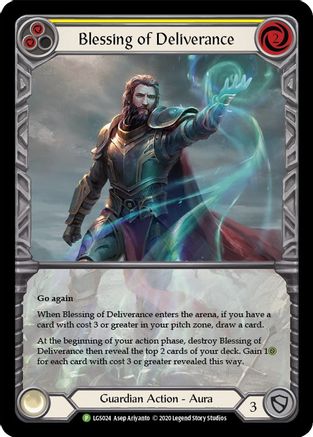 Image of Blessing of Deliverance (Yellow) [LGS024] (Promo)  Rainbow Foil