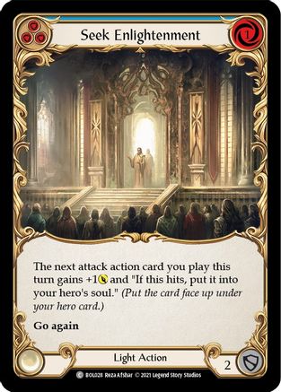 Image of Seek Enlightenment (Blue) [BOL028] (Monarch Boltyn Blitz Deck)