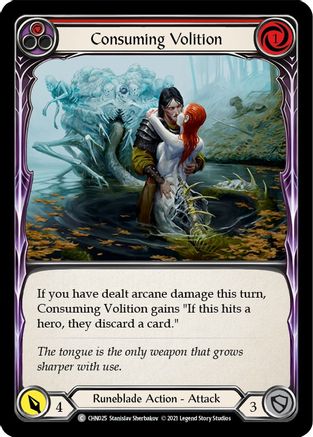 Image of Consuming Volition (Red) [CHN025] (Monarch Chane Blitz Deck)