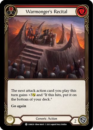 Image of Warmonger's Recital (Red) [CHN028] (Monarch Chane Blitz Deck)