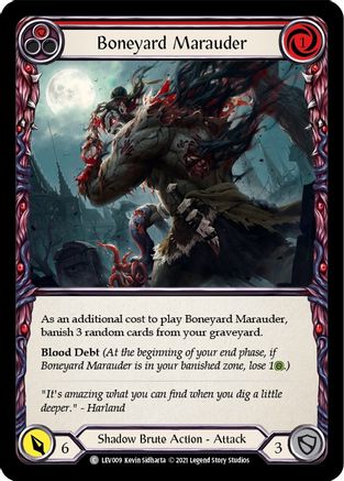 Image of Boneyard Marauder (Red) [LEV009] (Monarch Levia Blitz Deck)