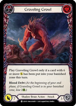 Image of Graveling Growl (Red) [LEV013] (Monarch Levia Blitz Deck)