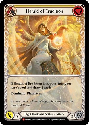 Image of Herald of Erudition (Blue Extended Art) [MON004-EA] (Monarch)  1st Edition Rainbow Foil