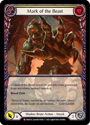 Image of Mark of the Beast (Extended Art) [MON124-EA] (Monarch)  1st Edition Rainbow Foil