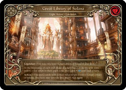 Image of Great Library of Solana [MON000-CF] (Monarch)  1st Edition Cold Foil