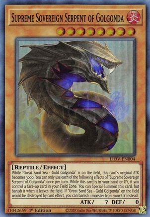 Image of Supreme Sovereign Serpent of Golgonda [LIOV-EN004] Super Rare