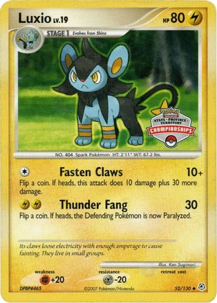 Image of Luxio (52/130) (State Championship Promo) [Diamond & Pearl: Base Set]