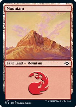 Image of Mountain (487) (Foil Etched) (MH2-487) - Modern Horizons 2 Foil