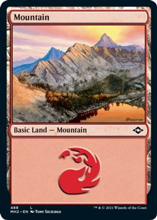 Image of Mountain (488) (Foil Etched) (MH2-488) - Modern Horizons 2 Foil