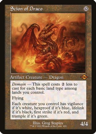 Image of Scion of Draco (Retro Frame) (MH2-431) - Modern Horizons 2 Foil