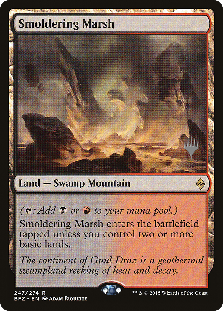 Image of Smoldering Marsh [Battle for Zendikar Promos]