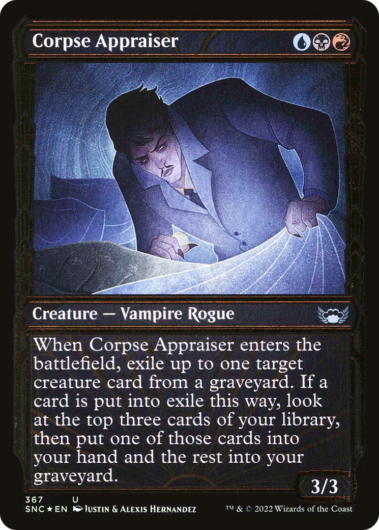 Image of Corpse Appraiser (Showcase Golden Age Gilded Foil) [Streets of New Capenna]