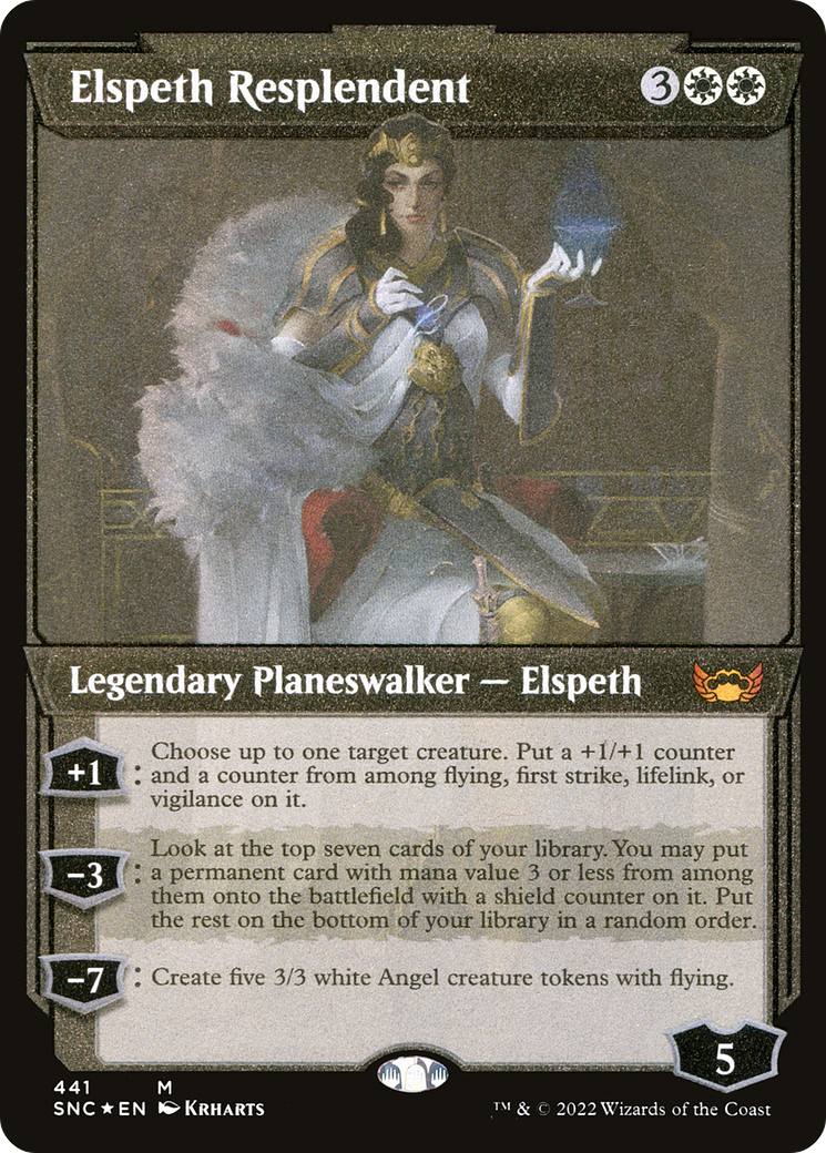 Image of Elspeth Resplendent (Showcase Art Deco Foil Etched) [Streets of New Capenna]