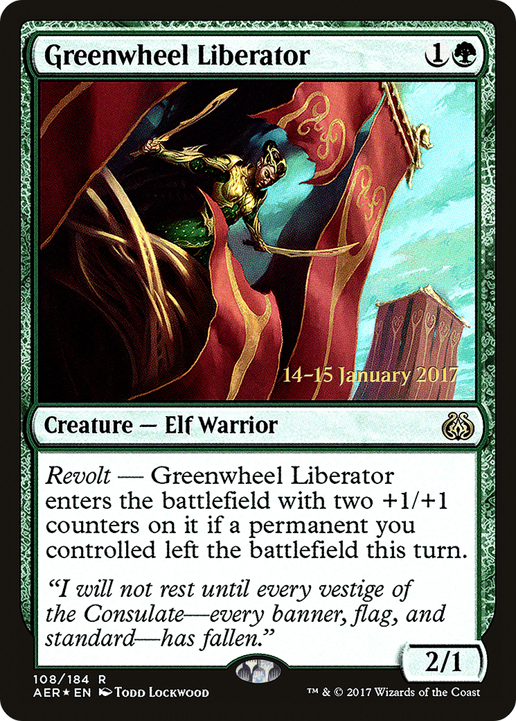 Image of Greenwheel Liberator [Aether Revolt Prerelease Promos]