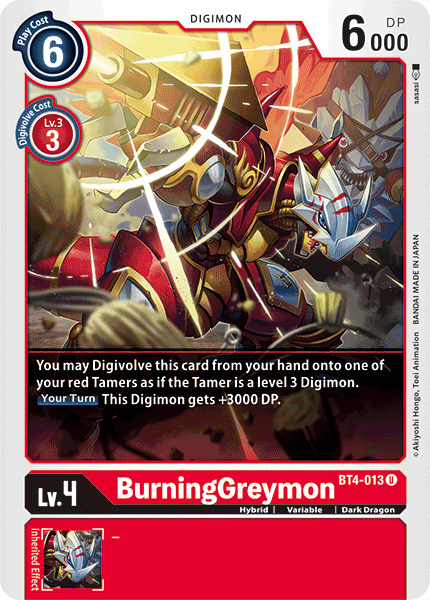 Image of BurningGreymon [BT4-013] [Great Legend]
