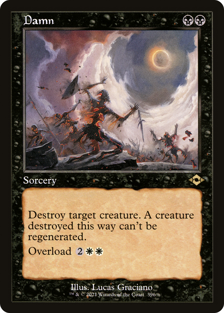 Image of Damn (Retro Frame) (MH2-396) - Modern Horizons 2 Etched Foil