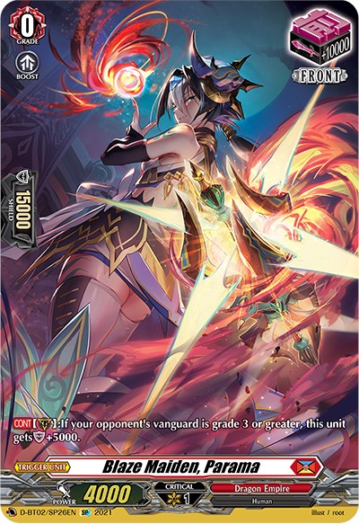 Image of Blaze Maiden, Parama (D-BT02/SP26EN) [A Brush with the Legends]
