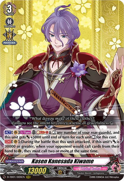Image of Kasen Kanesada Kiwame (D-TB01/006EN) [Touken Ranbu: ONLINE 2021]