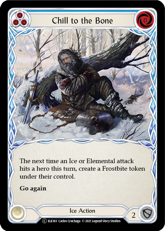 Image of Chill to the Bone (Blue) [U-ELE165] (Tales of Aria Unlimited)  Unlimited Rainbow Foil