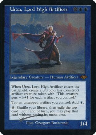 Image of Urza, Lord High Artificer (Retro Foil Etched) [Modern Horizons]