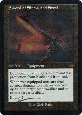 Image of Sword of Sinew and Steel (Retro Foil Etched) [Modern Horizons]