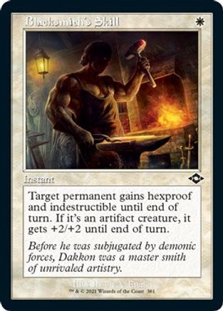 Image of Blacksmith's Skill (Retro Frame) (Foil Etched) (MH2-381) - Modern Horizons 2 Foil