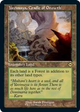 Image of Yavimaya, Cradle of Growth (Retro Frame) (Foil Etched) (MH2-441) - Modern Horizons 2 Foil