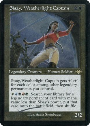 Image of Sisay, Weatherlight Captain (Retro Foil Etched) [Modern Horizons]