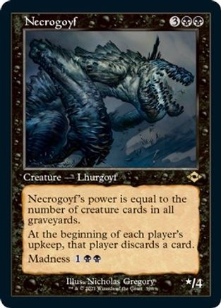 Image of Necrogoyf (Retro Frame) (Foil Etched) (MH2-398) - Modern Horizons 2 Foil