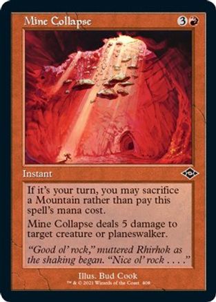 Image of Mine Collapse (Retro Frame) (Foil Etched) (MH2-408) - Modern Horizons 2 Foil