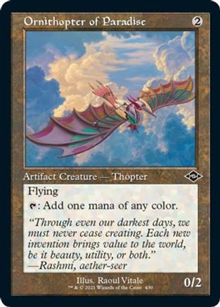 Image of Ornithopter of Paradise (Retro Frame) (Foil Etched) (MH2-430) - Modern Horizons 2 Foil